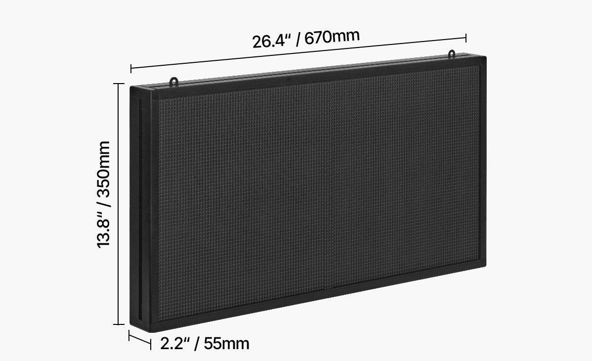 Programovatelná digitální plnobarevná LED tabule 67x35 cm - 5