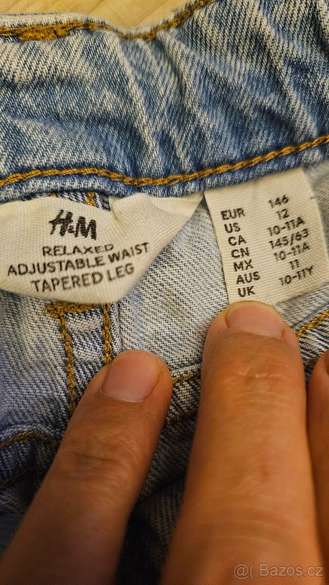 Rifle jeans džíny h&m relaxed 11 let vel 146 - 5