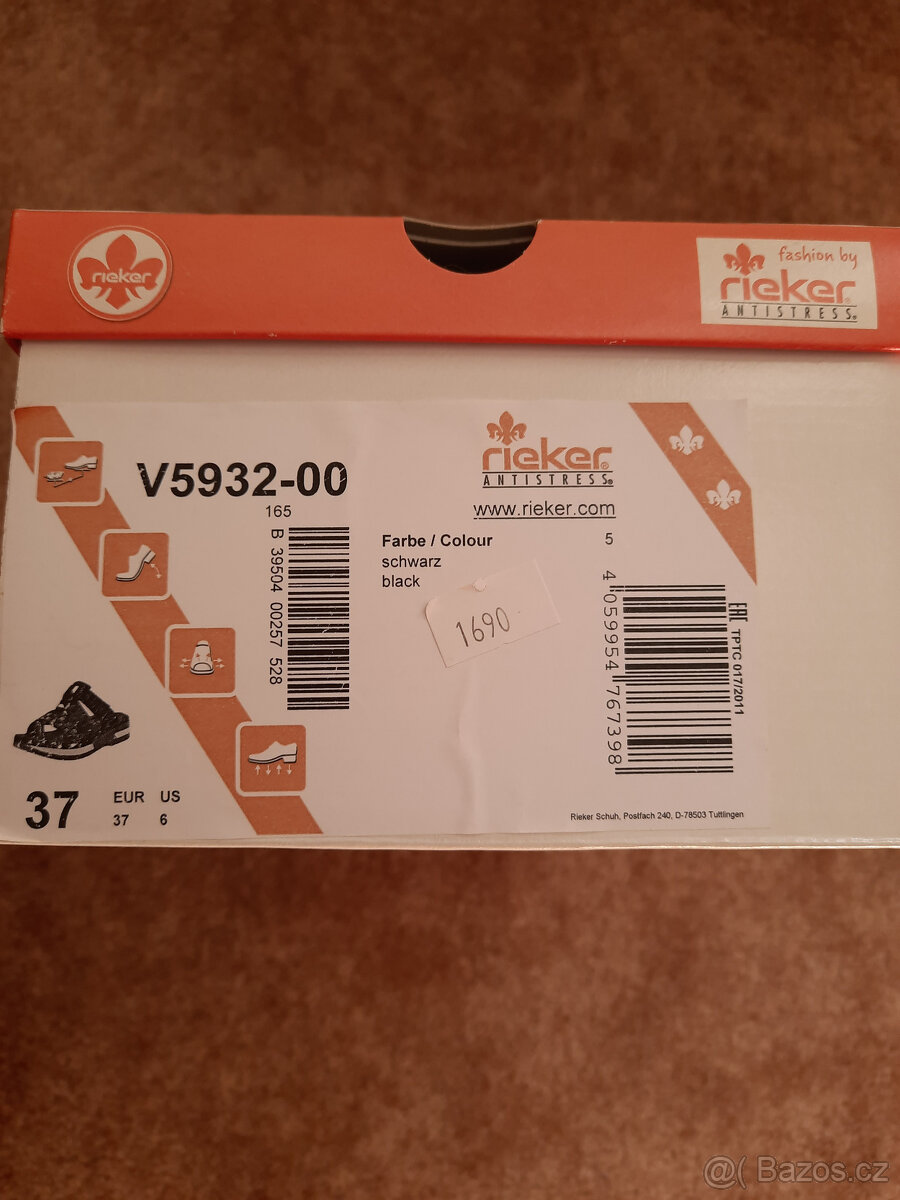 Dámské letní pantofle Rieker vel. 37 - 5