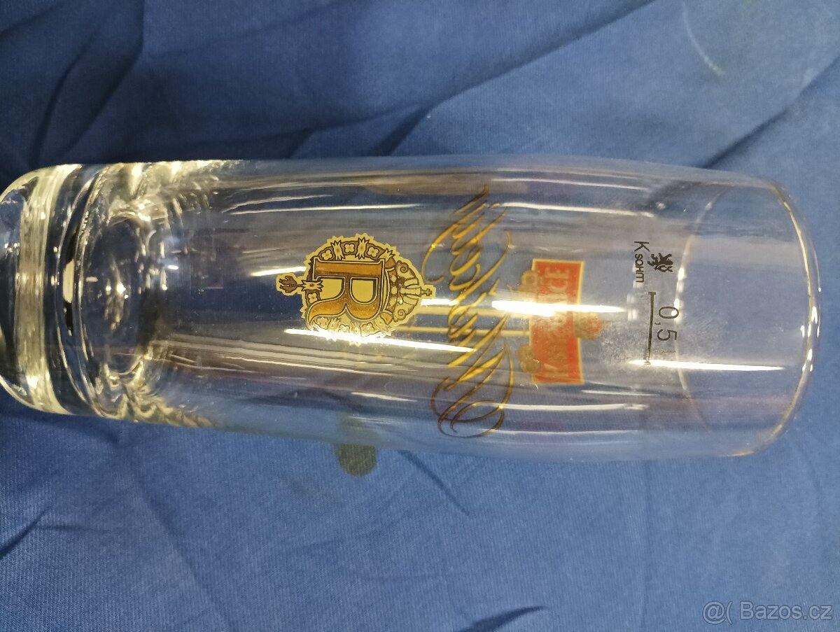 Pivní sklo 0,5l Krušovice mušketýr nové - 5