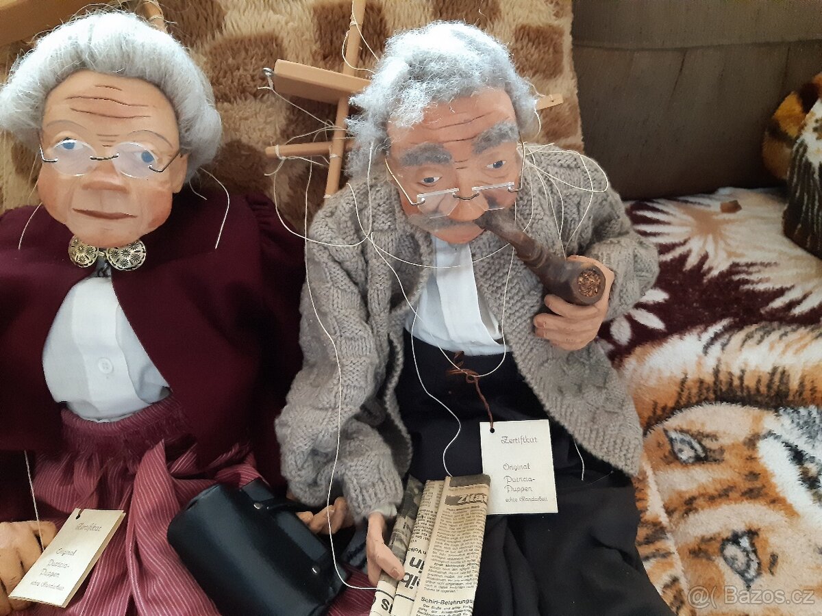 Dvě velké marionety - babička a dědeček - 5