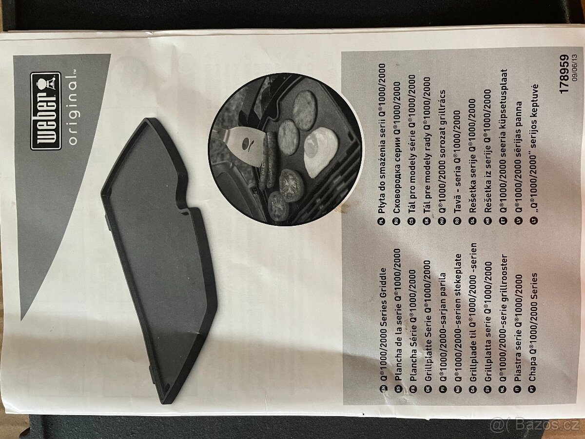 Plát pro Weber gril Q100/1000 - NOVÝ - 5