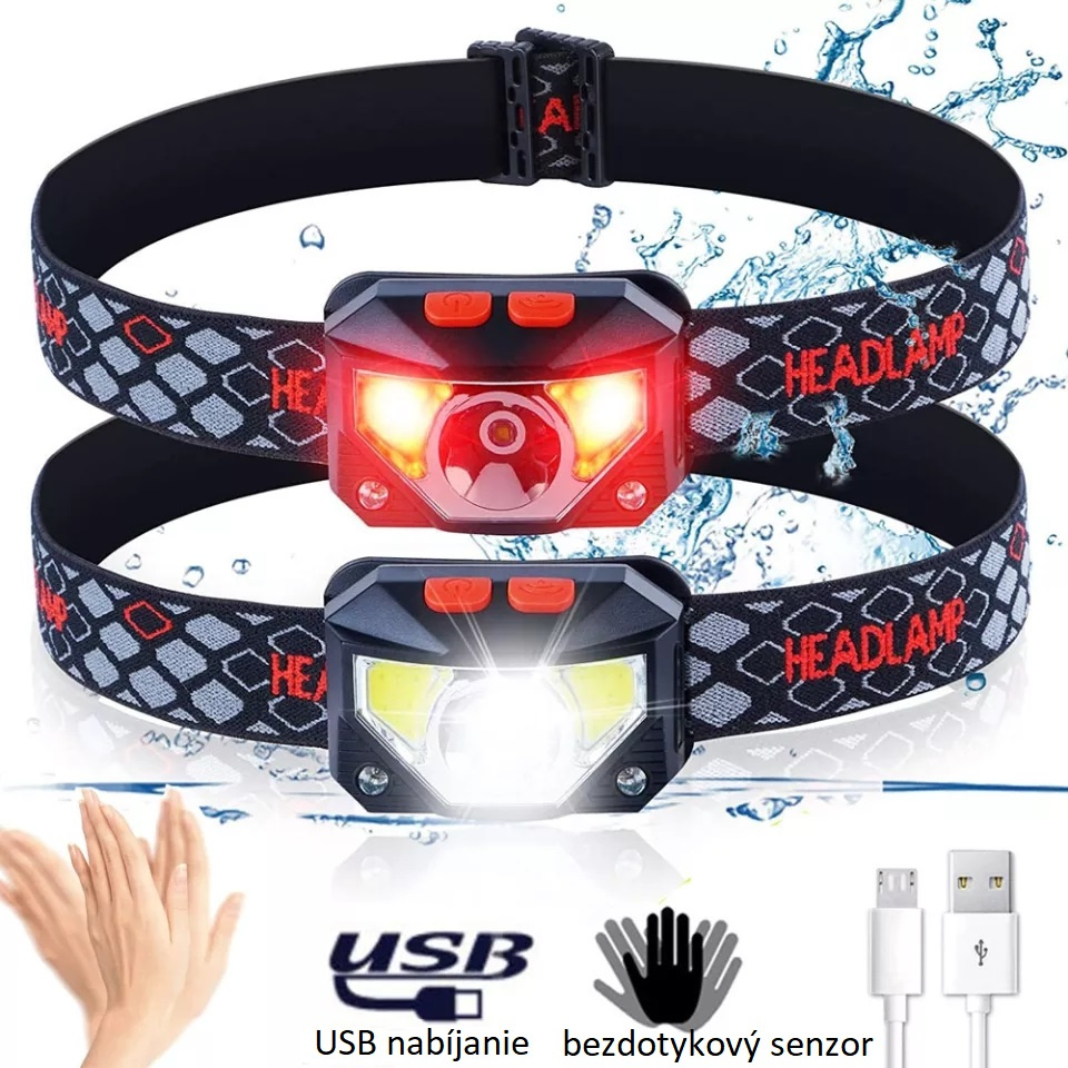 šikovná led čelovka, Bezdotykový sensor - 5
