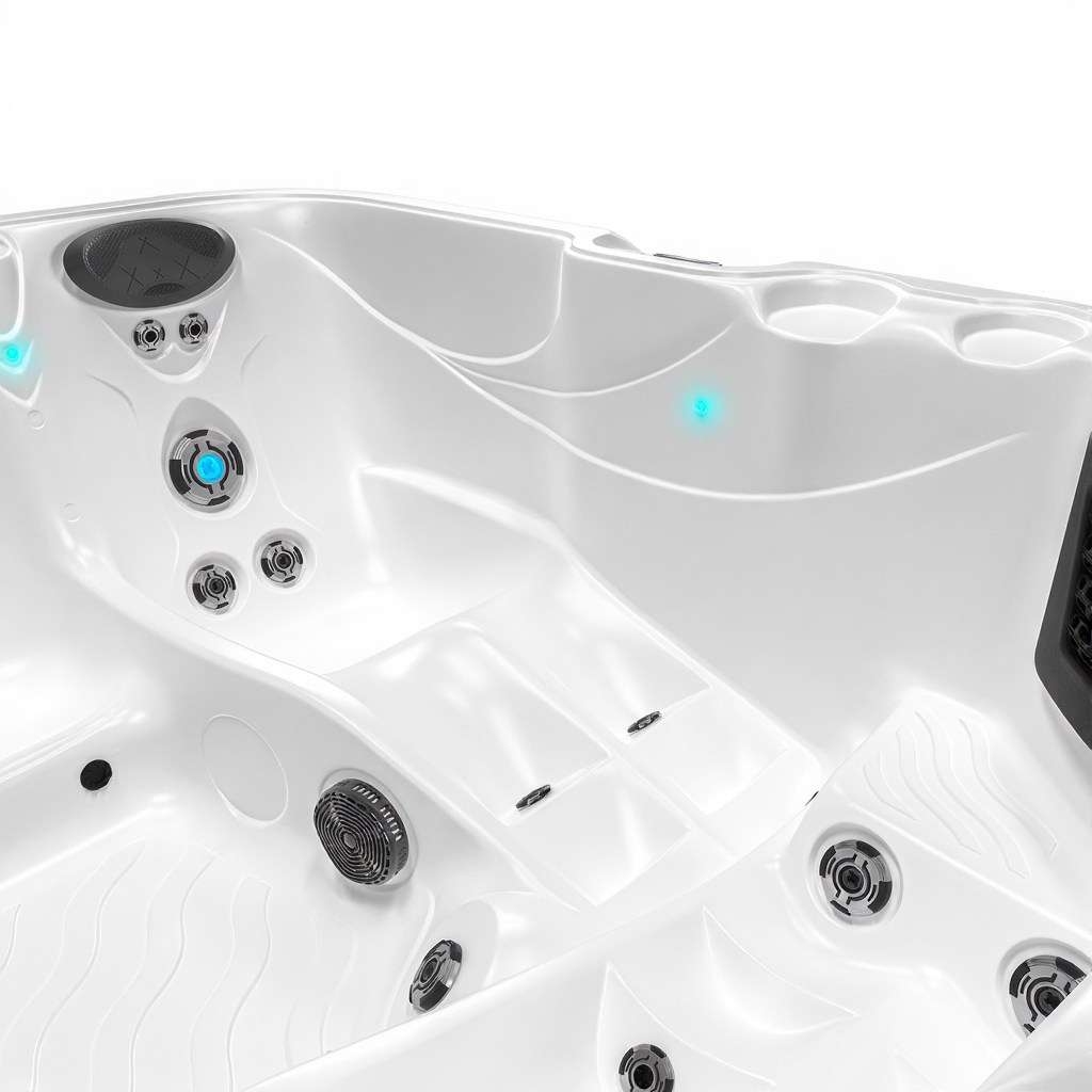 Venkovní vířivka pro 5 osob | NOVÁ | KRYT | SCHŮDKY | 220V - 5