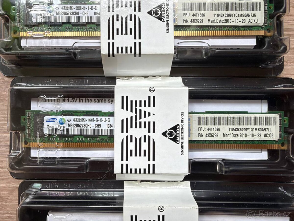Serverová RAM 4GB DDR3 ECC RDIMM 1333 MHz - 64 ks - 5