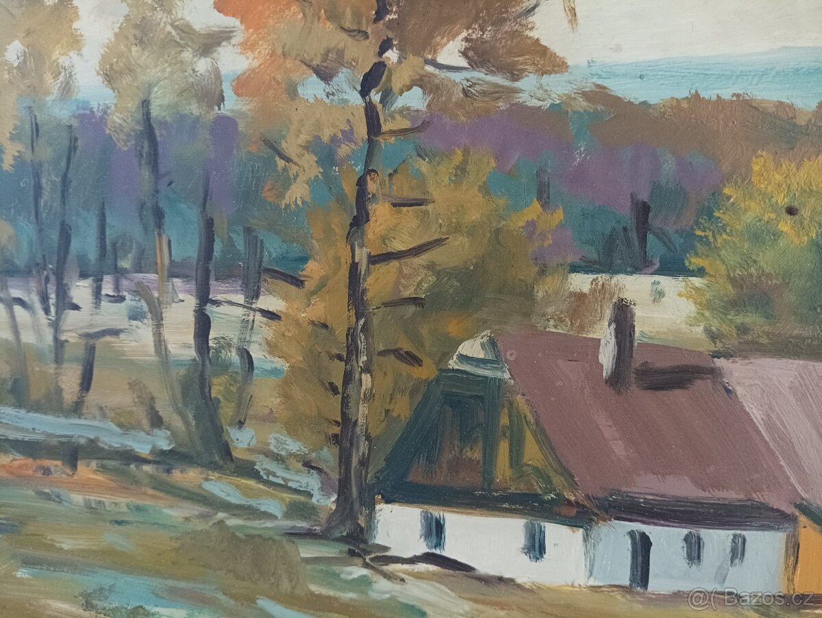 JÁGR - OBRAZ OLEJ NA DESCE - 5