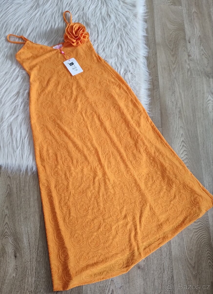 Oranžové šaty - S/M - Nové - 5