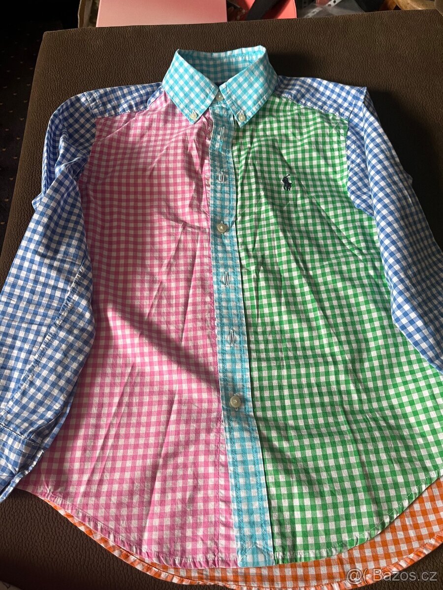 Sako, svetr a košile Ralph Lauren, svetr Gant vel.8-10let - 5