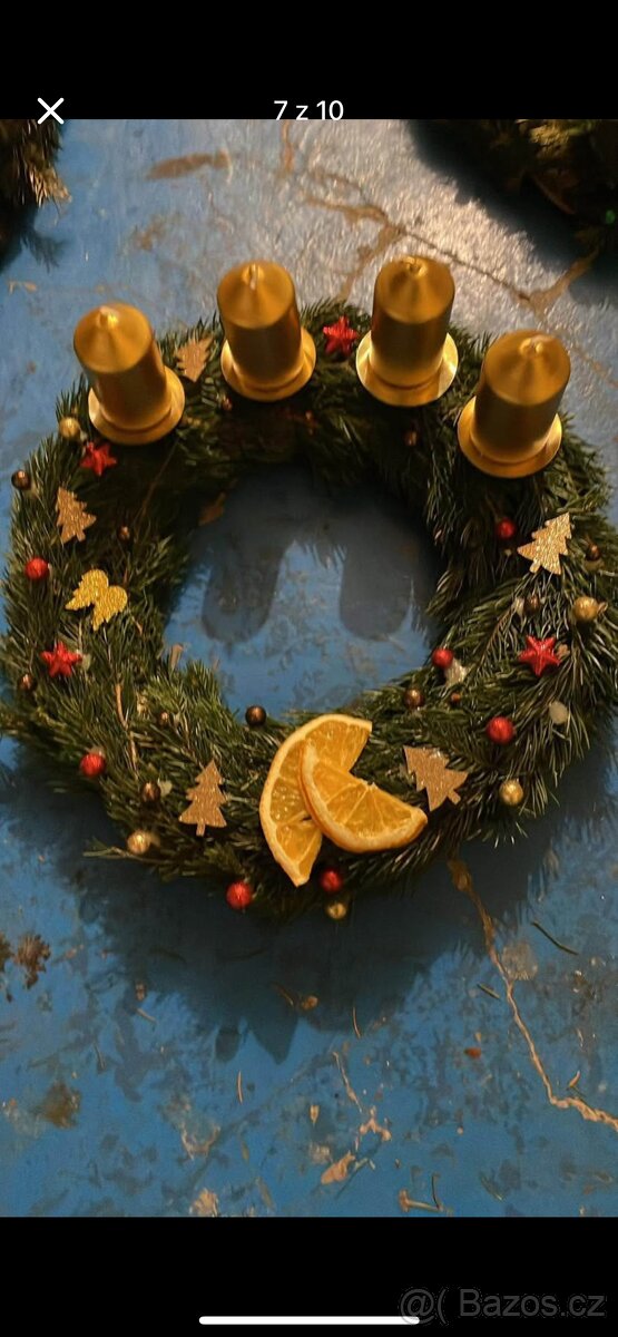 Adventní věnec ručně vyráběný - 5