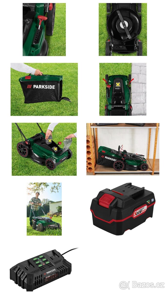 Aku Parkside sekačka, rychlonabíjčka, 2X 4Ah baterie - 5