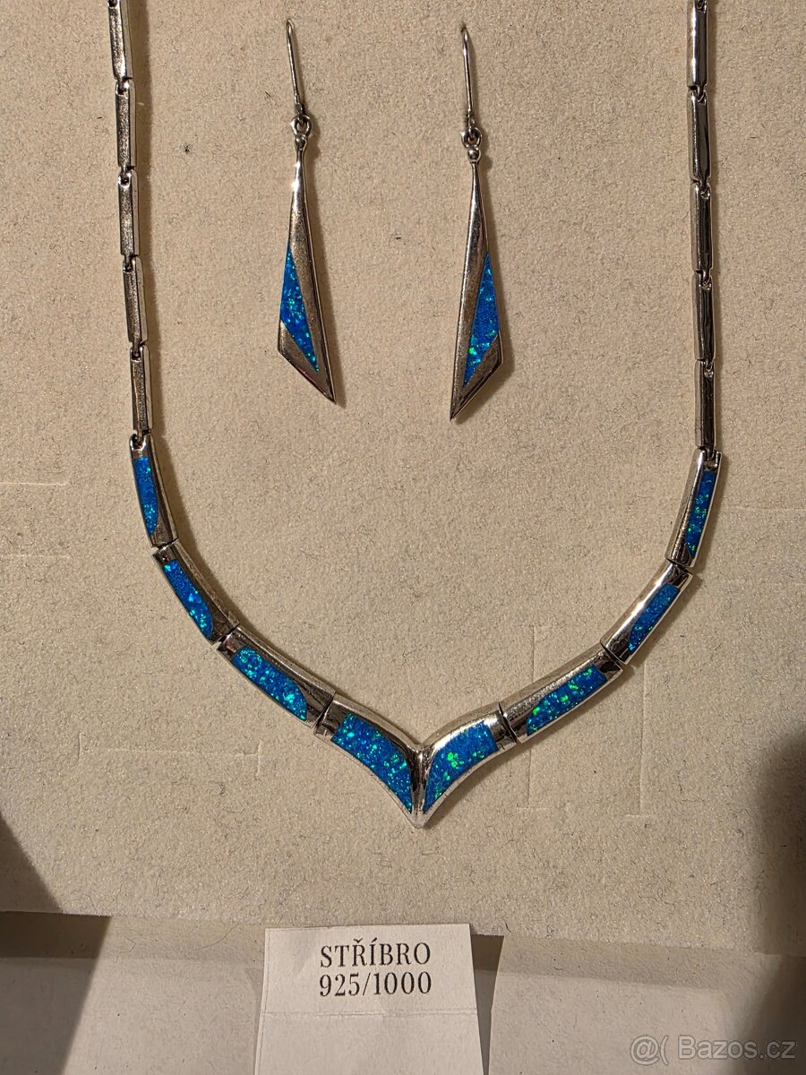 Stribrna souprava s opalem - 5