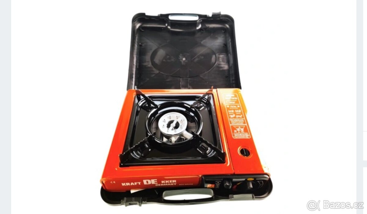 Kempingový vařič na plynovou kartuš 2,5 kW, 195g/h + 4 x kar - 5