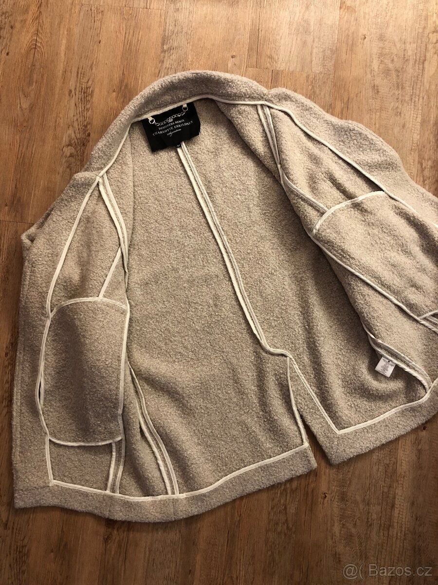 Vlněný dámský kabát teddy coat - 5