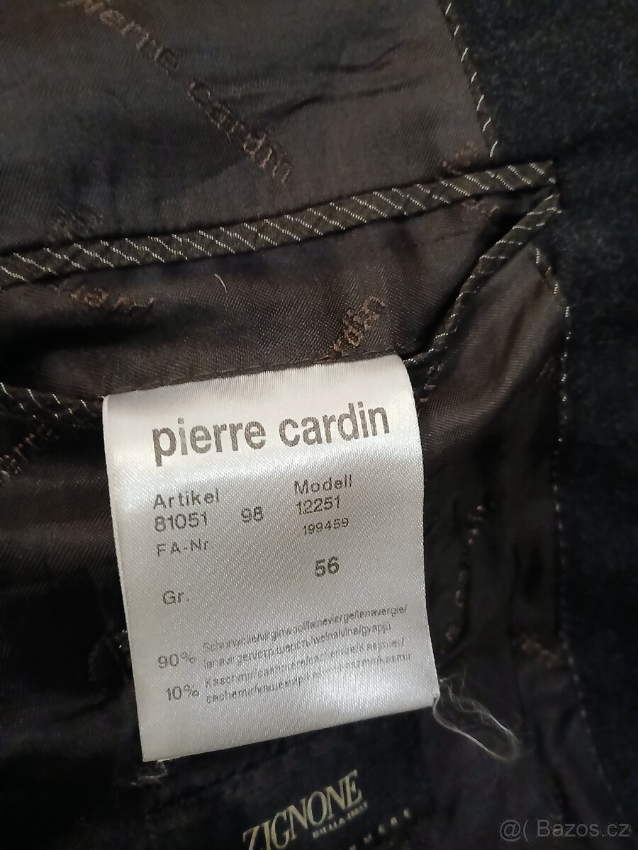 Pánské vlněné sako s kašmírem Pierre Cardin vel. 56 - 5