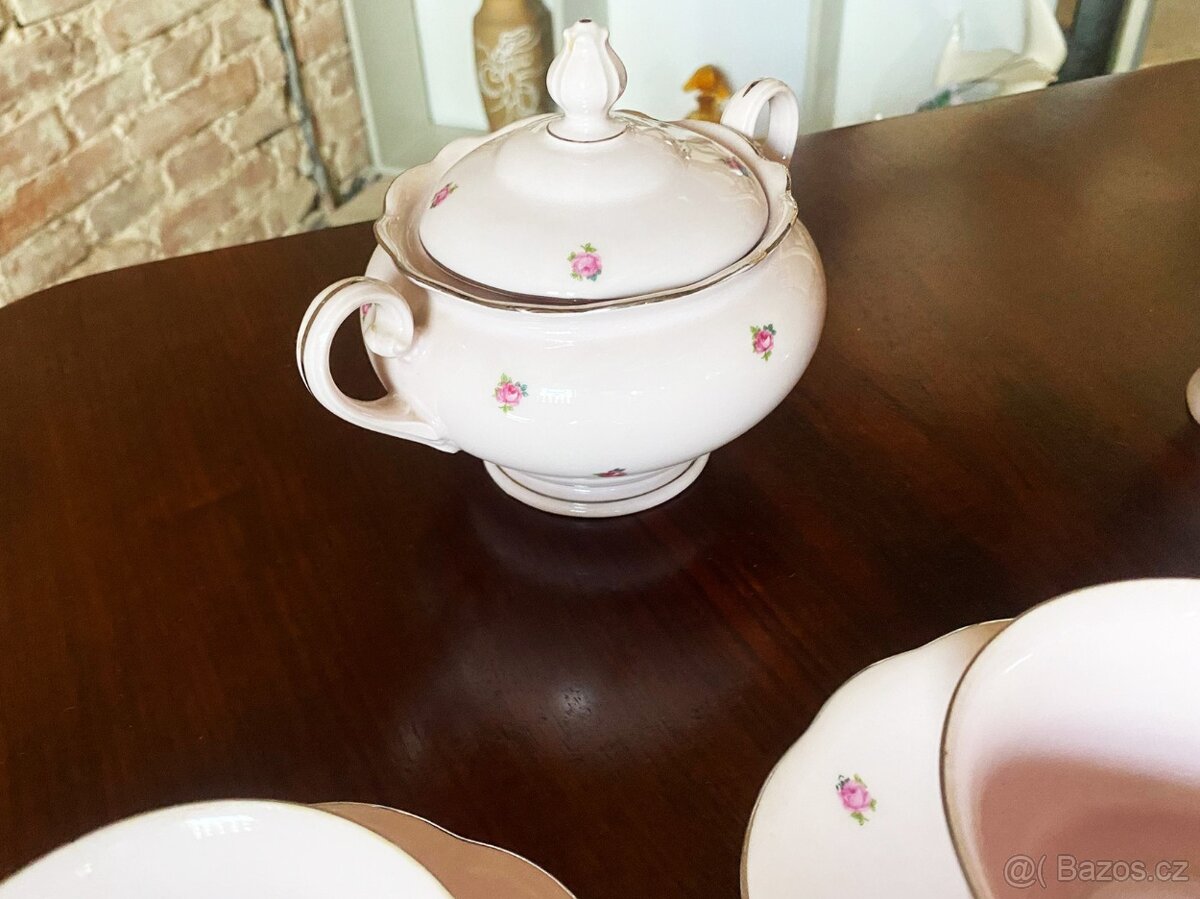 Růžový porcelánový set Seltmann Weiden Bavaria - 5