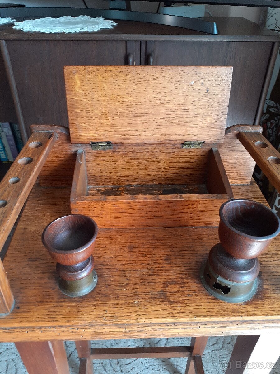 Starožitný kuřácký stolek - 5