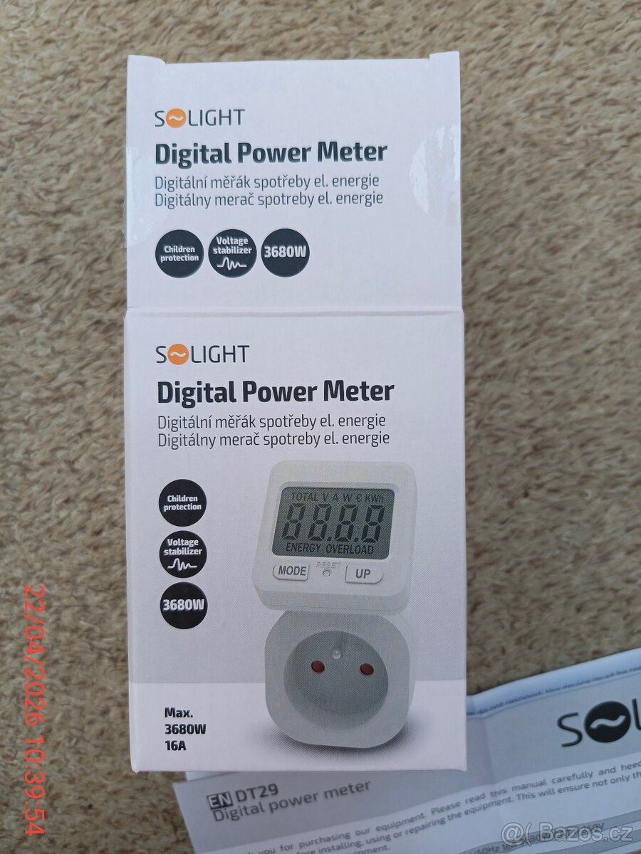 Měřič ele energie zn. Solight - 5