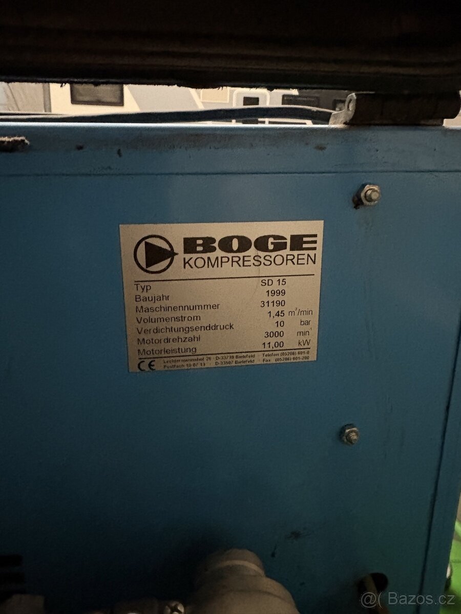 Kompresor BOGE SD 15 + nádrž Bert E.50 - 5