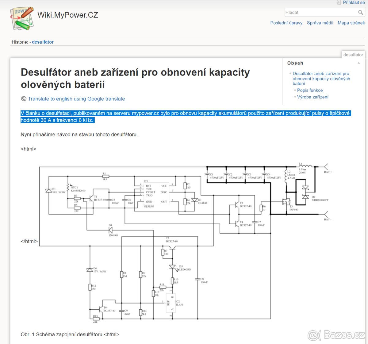 Profi DESULFÁTOR 30A / 6 kHz - 5
