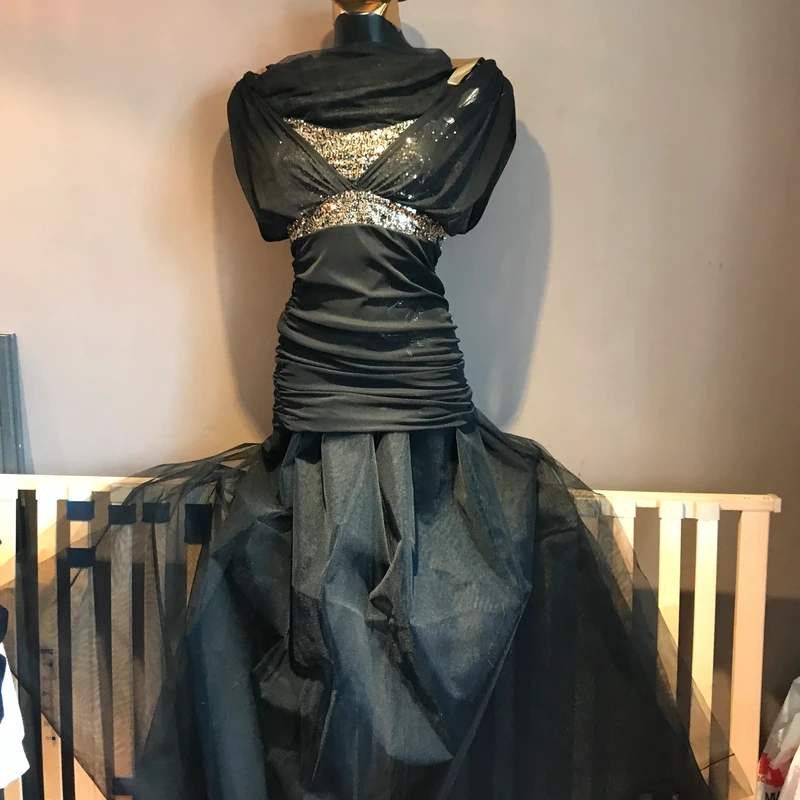 Guess plesove cerne zlate saty tylove fltrove 36 - 5