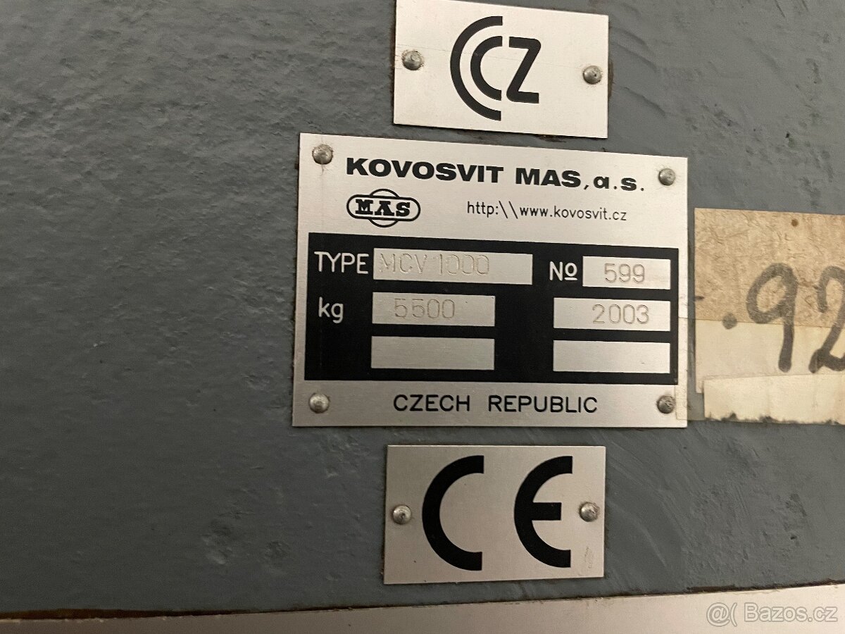 Obráběcí centrum MAS MCV 1000 Quick - 5