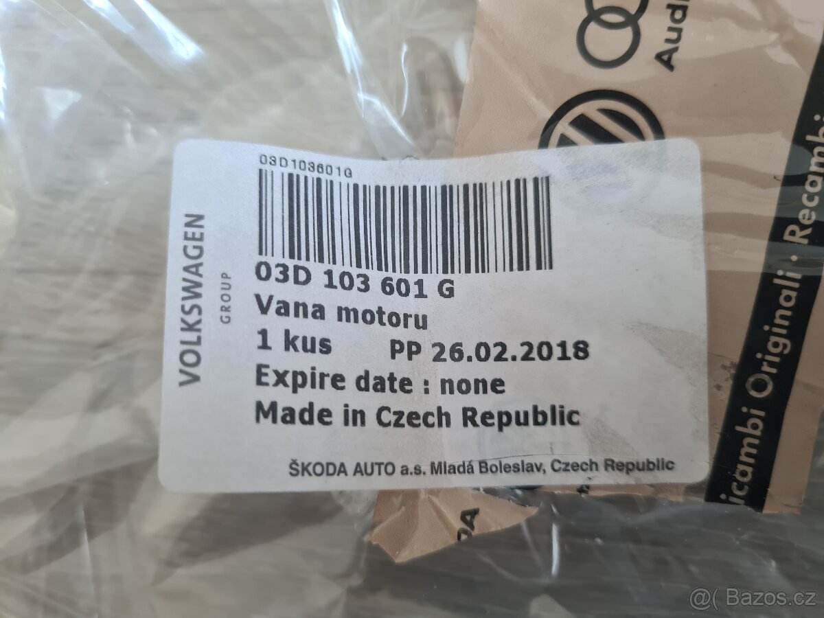 NOVÁ Vana motoru Fabia, Roomster, Rapid - ORIGNÁL - 5