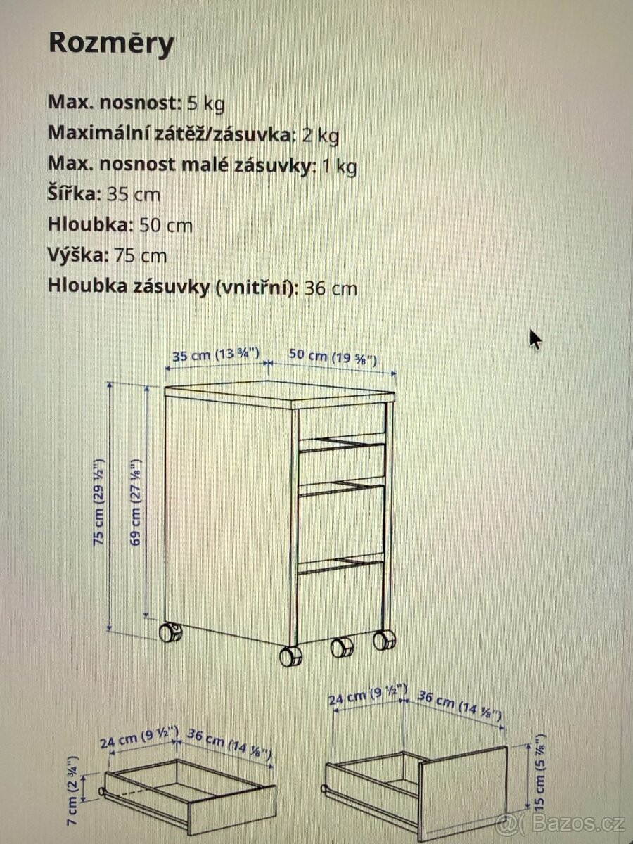 Zásuvky Micke Ikea - 5