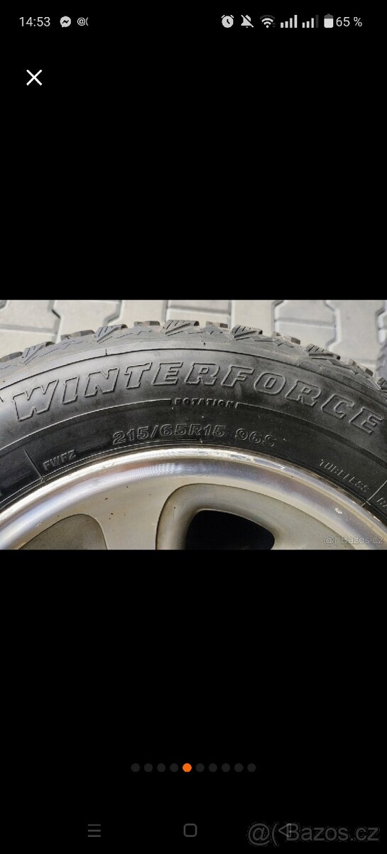 15' ALU kola USA 5x120,6 s pneu 215/65r15 - 5