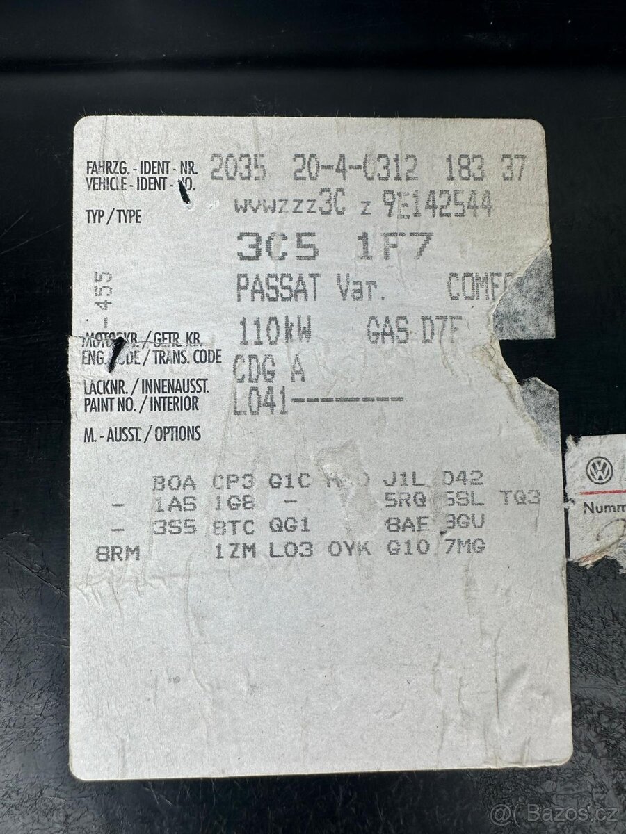 Díly Passat B6 kombi - 5