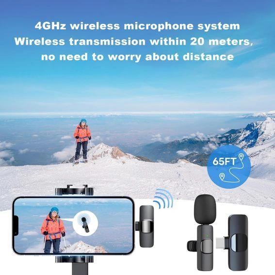 Bezdrátový lavalier mikrofon AOMiGT – Plug & Play - 5