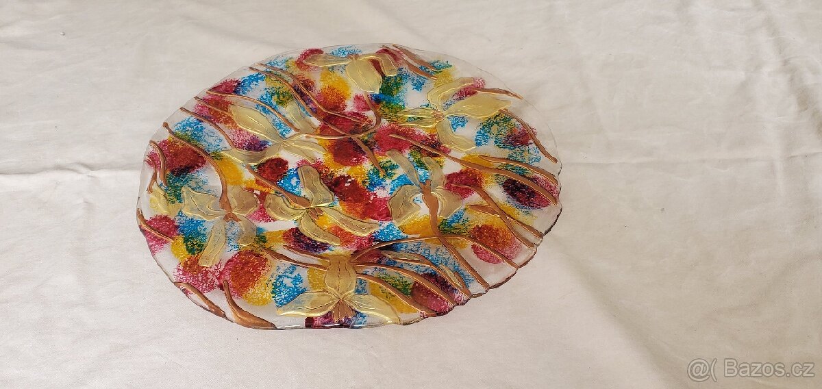 Malovaná skleněná mísa - 5