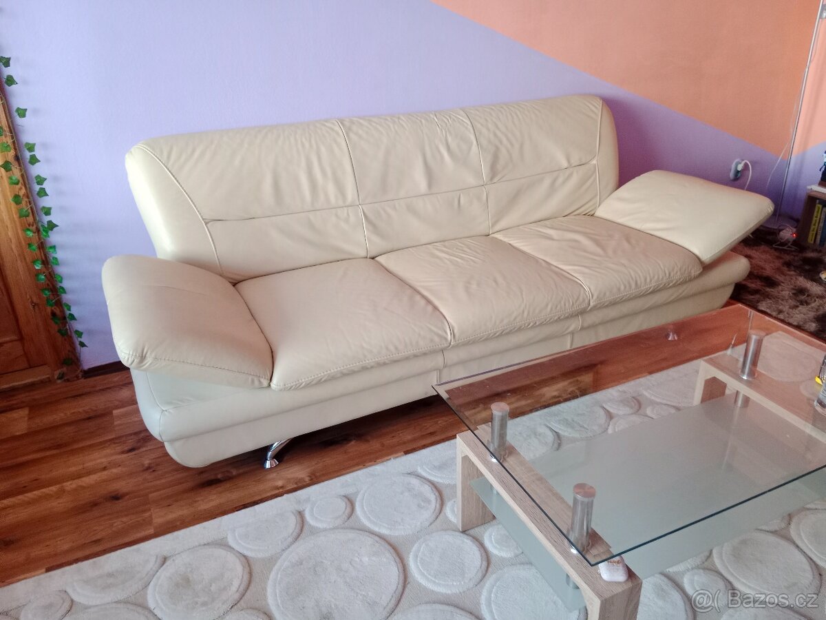 Koženková sedačka, pěkný stav - 5