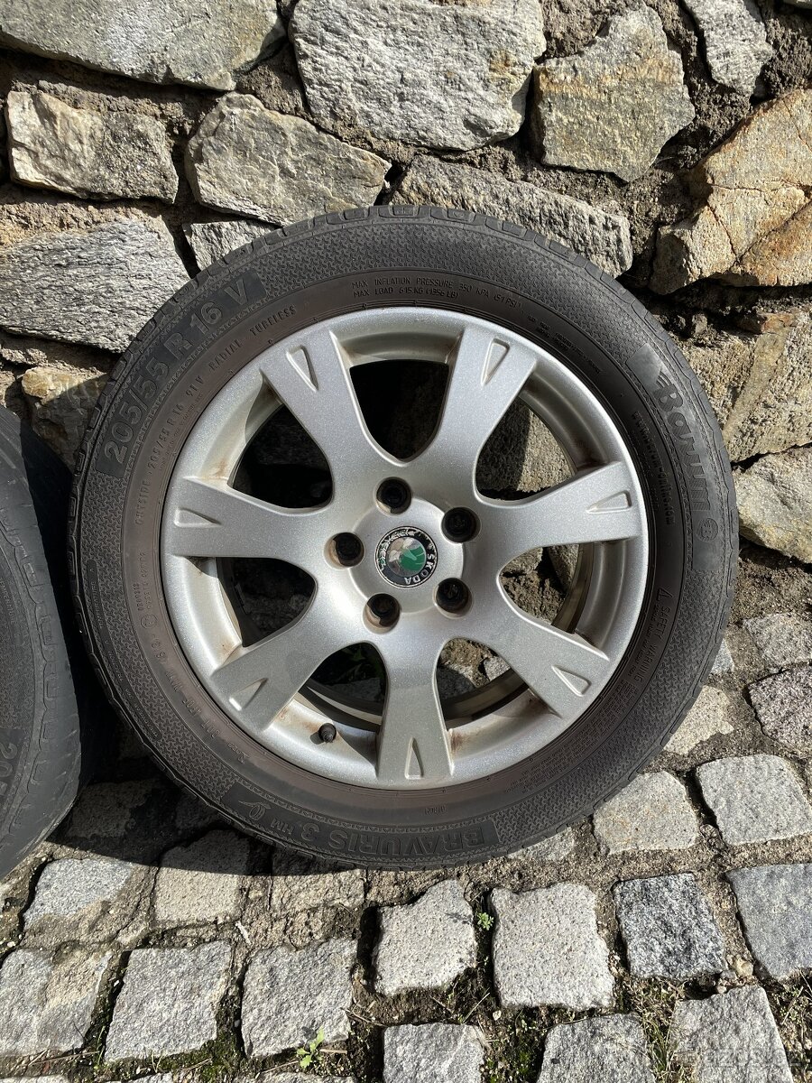 Originál ALU kola Škoda Octavia 2 205/55/16 5x112 r16 - 5