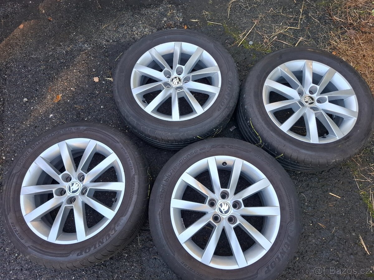Alu kola 16" Škoda Alaris 5x100 s pneu 205/60R16 - 5
