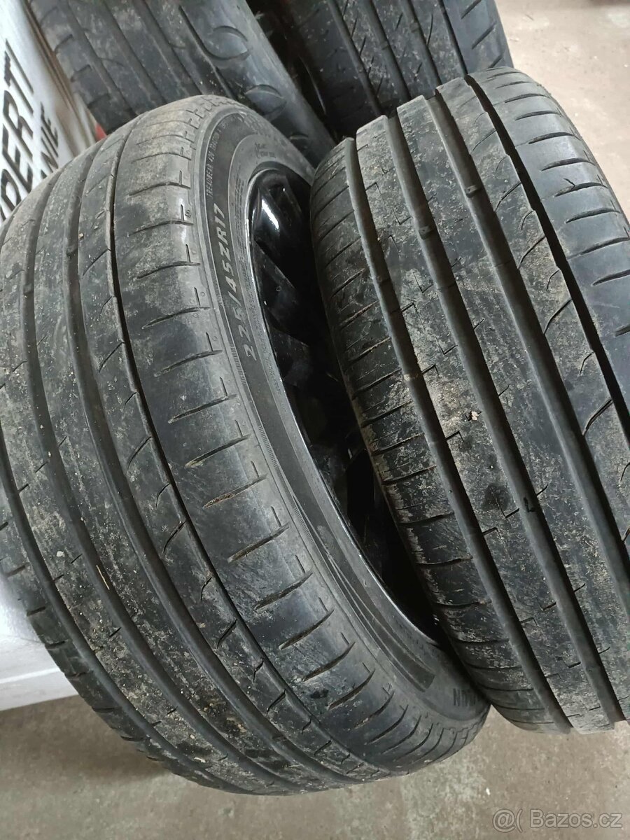 4ks alu disky orig. Audi 5x112 R17 pneu 225/45 r17 - 5