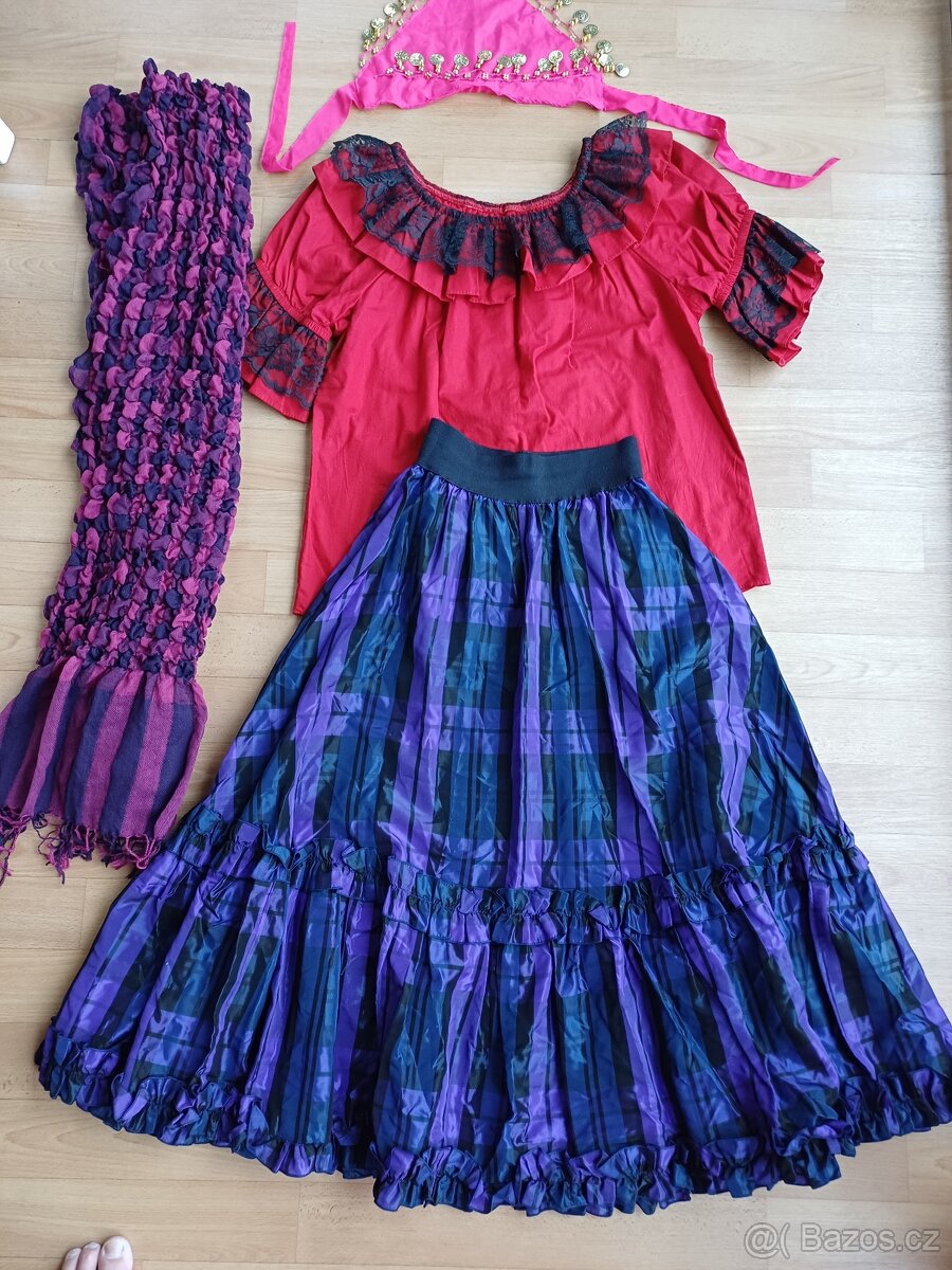 Karnevalový kostým CIKÁNKA vel. M/L - 5