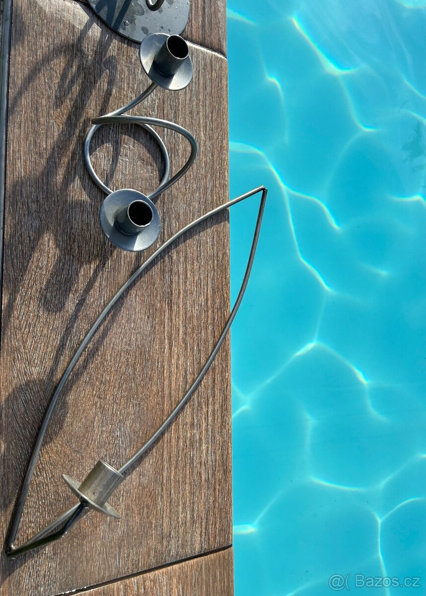 Sada 4 kovovych svicnu - 5