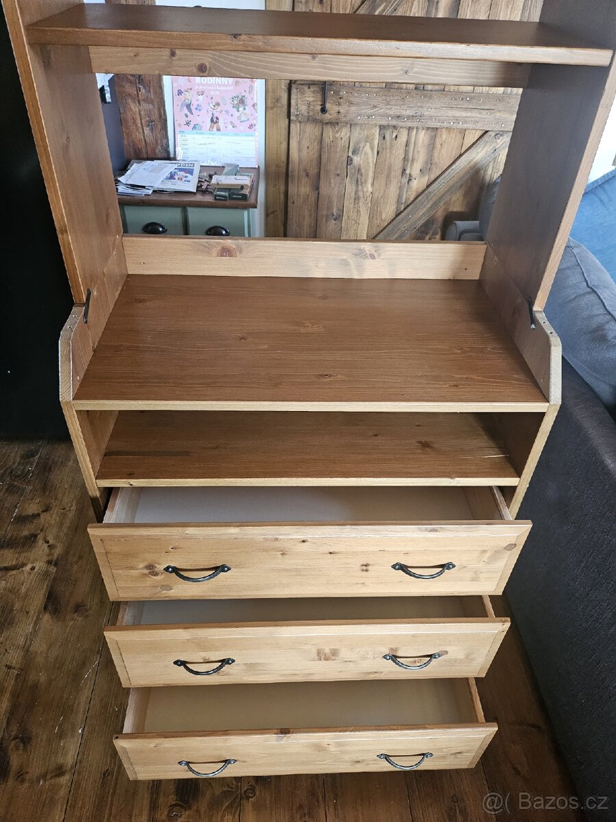 Komoda Ikea Diktad/Leksvik mořidlo antik - 5