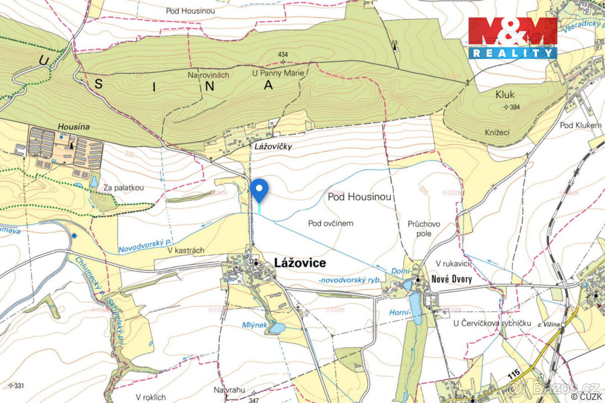 Prodej pole, 8539 m², Lážovice - 5