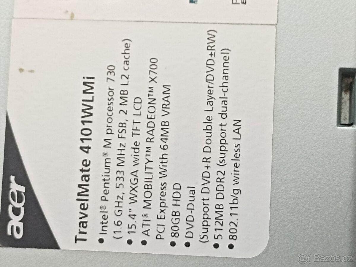 Notebook Acer TravelMate 4101 WLMi - 5