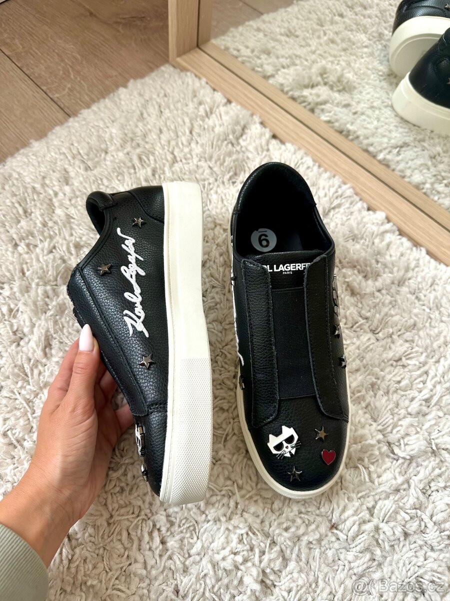 KARL LAGERFELD ČERNÉ TENISKY - 5