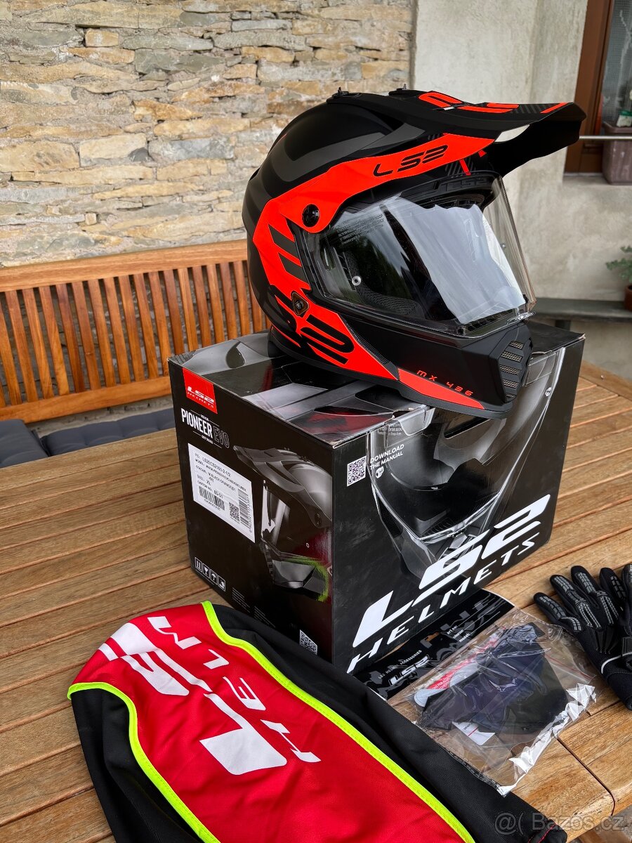 Přilba Enduro LS 2-MX 436 PIONEER a Bunda REBELHORN - PATROL - 5