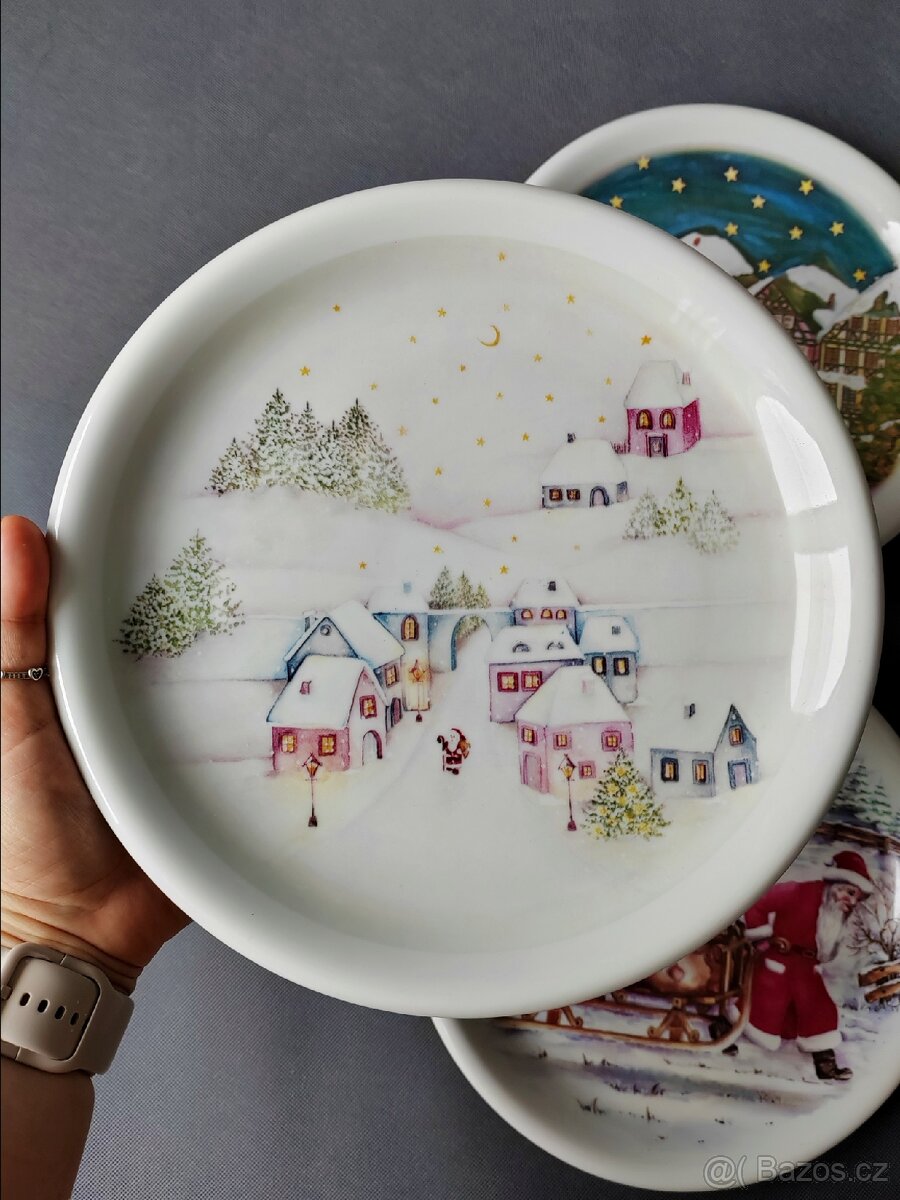 Vánoční kolekce porcelánových talířů a svícnů - 5