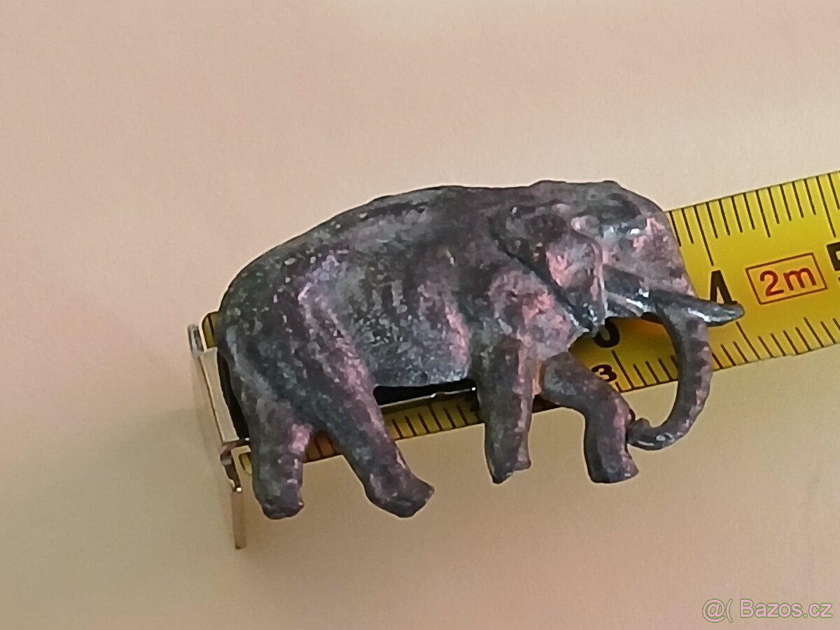 Retro cínový malý sloník - 5