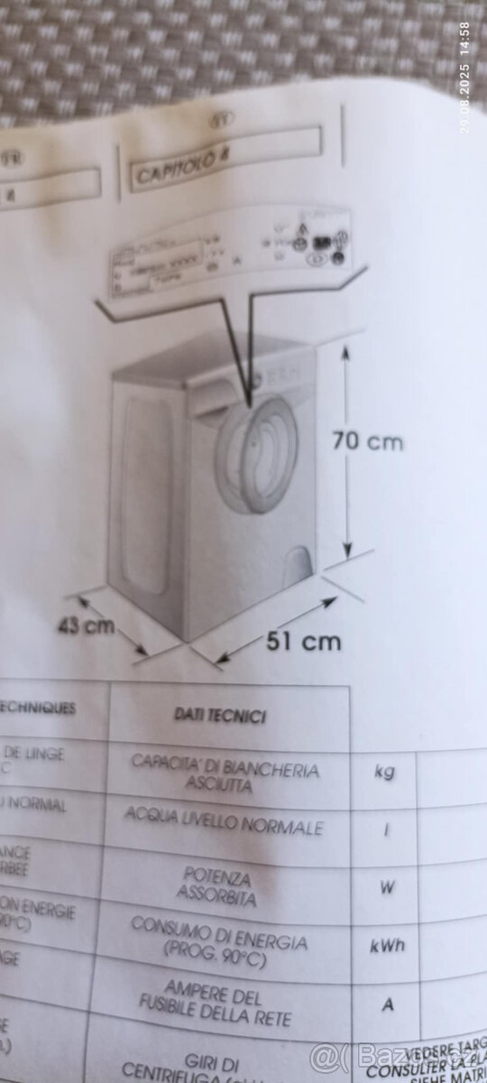 Pračka Candy – úzký model (43 × 51 × 70 cm) - 5