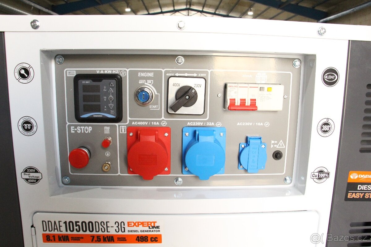 Elektrocentrála Daewoo DDAE10500DSE-3G 10,1KW - 5