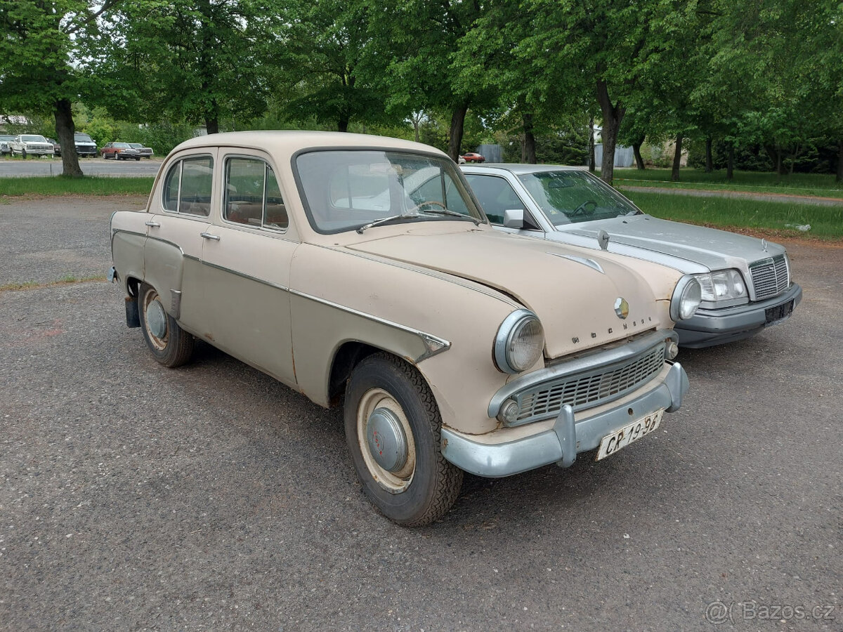 Moskvič 407, rok 1962, 1360ccm, 33 KW, 52000km, pojízdné - 5