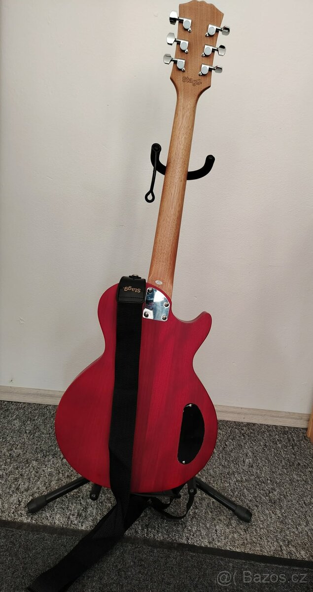 Stagg SEL-HB90 CHRRYL, elektrická kytara levoruká, cherry - 5