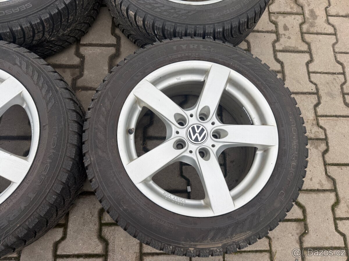 4x al kola 5x120 17 + pneu zimní 215/60 R17C - 5