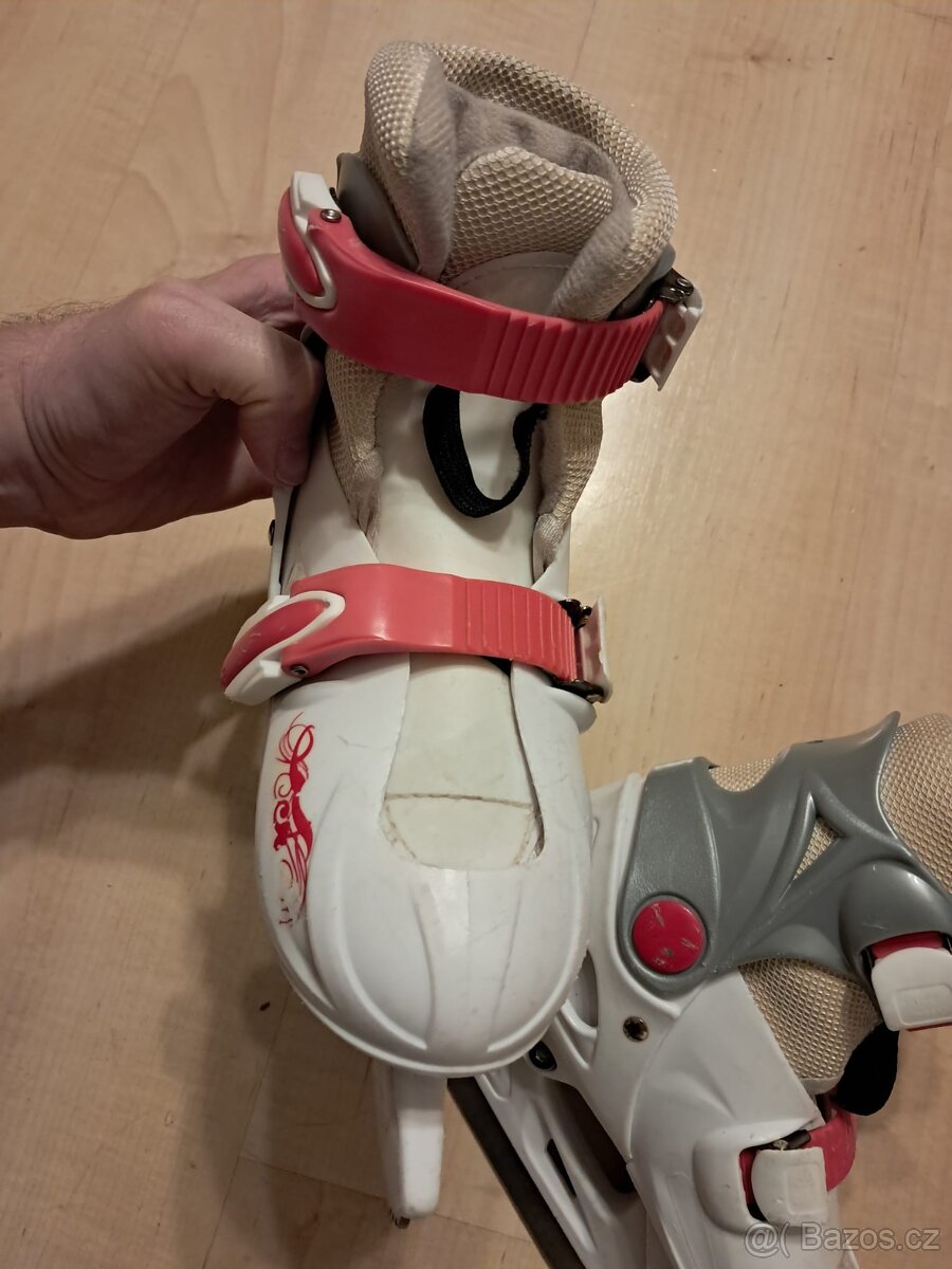 Dětské brusle, vel. 31-34, dívčí, se zoubky - 5